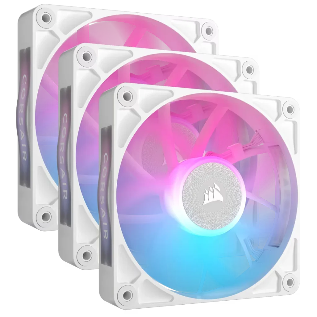 Fan Cooler Corsair iCUE LINK RX120 RGB 120mm White Pack x3