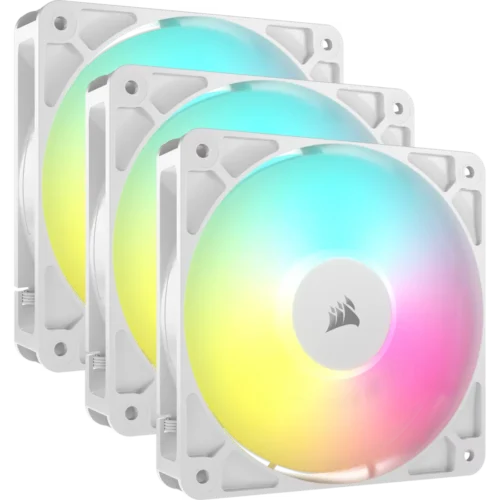 Fan Cooler Corsair RS120 ARGB 120mm White Pack x3