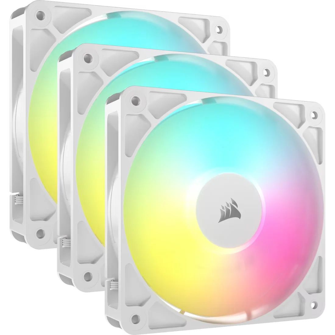 FAN COOLER CORSAIR RS120 ARGB 120MM WHITE PACK X3