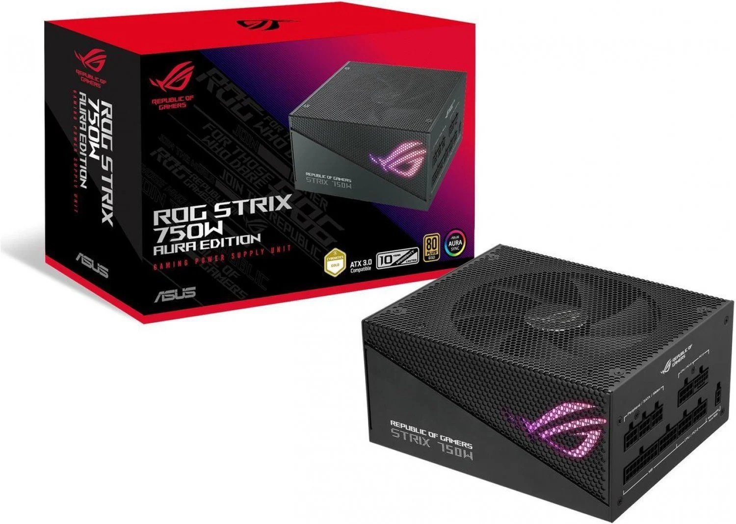 FUENTE ASUS 750W ROG STRIX 80 PLUS GOLD AURA GAMING