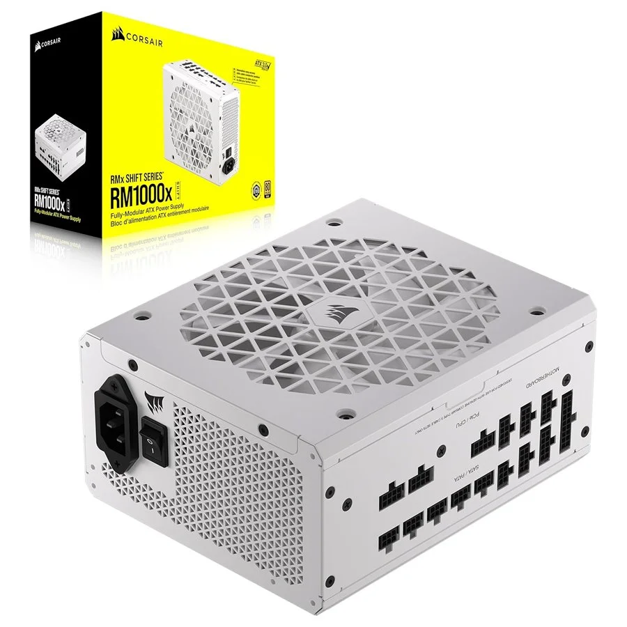 FUENTE CORSAIR 1000W 80 PLUS GOLD RM1000X SHIFT FULL MODULAR PCIE 5.1 / ATX 3.1 WHITE