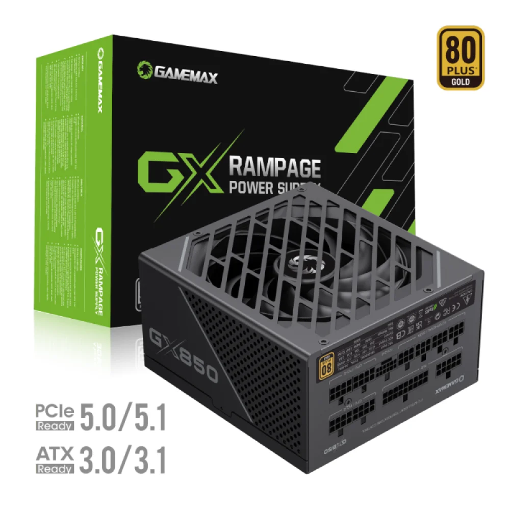 FUENTE GAMEMAX 850W 80 PLUS GOLD GX-850 PRO BK