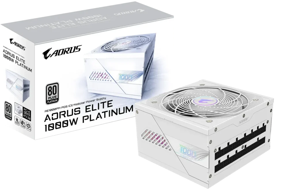 Fuente Gigabyte 1000w Aorus Elite PG5 ICE 80 Plus Platinum Modular