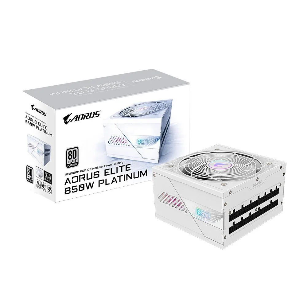 Fuente Gigabyte 850w Aorus Elite PG5 ICE 80 Plus Platinum Modular