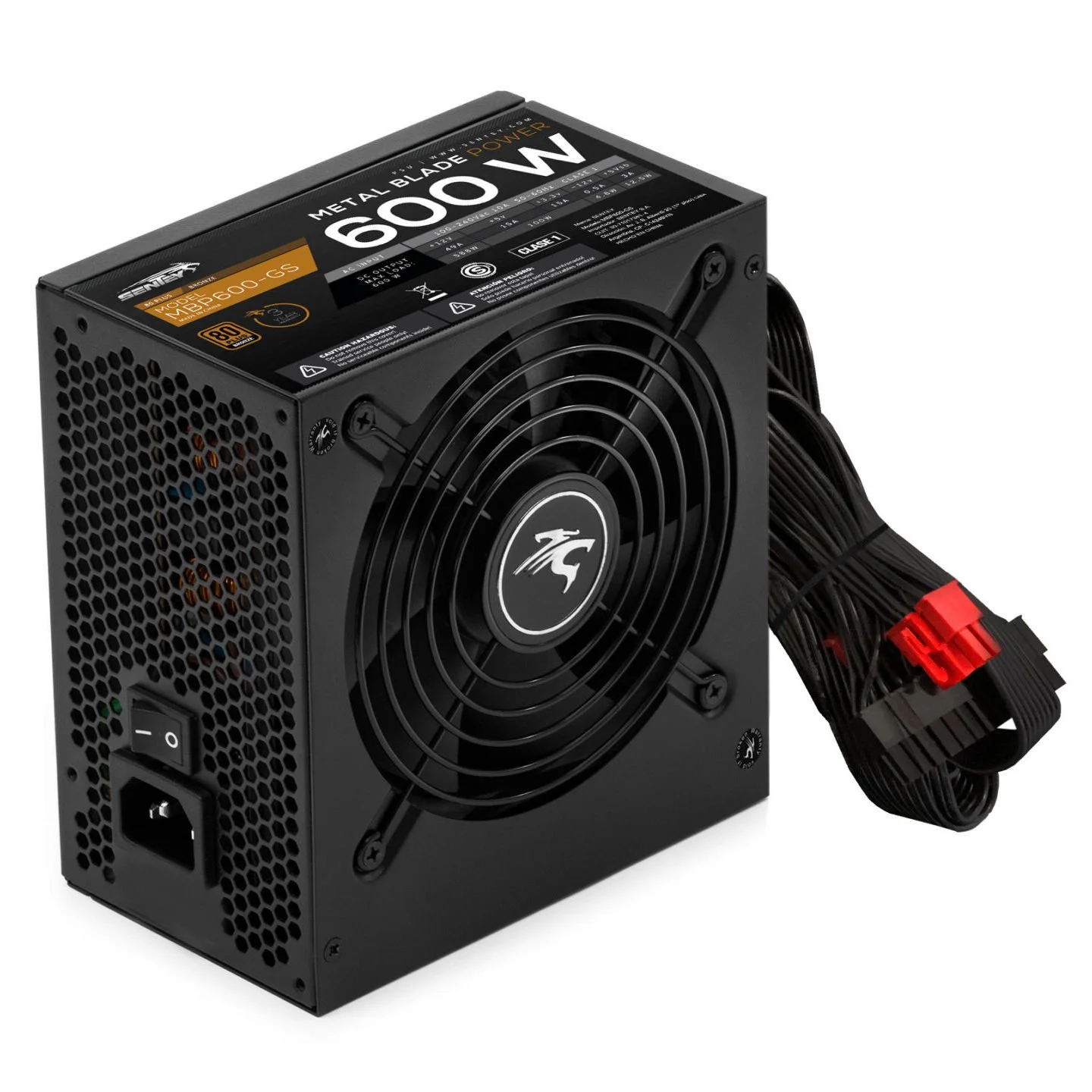 FUENTE SENTEY 600W 80 PLUS BRONZE MBP600-GS