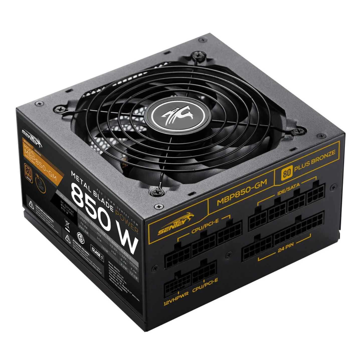 FUENTE SENTEY 850W 80 PLUS BRONZE MODULAR PCIE 5.1 ATX 3.1 MBP850-GM