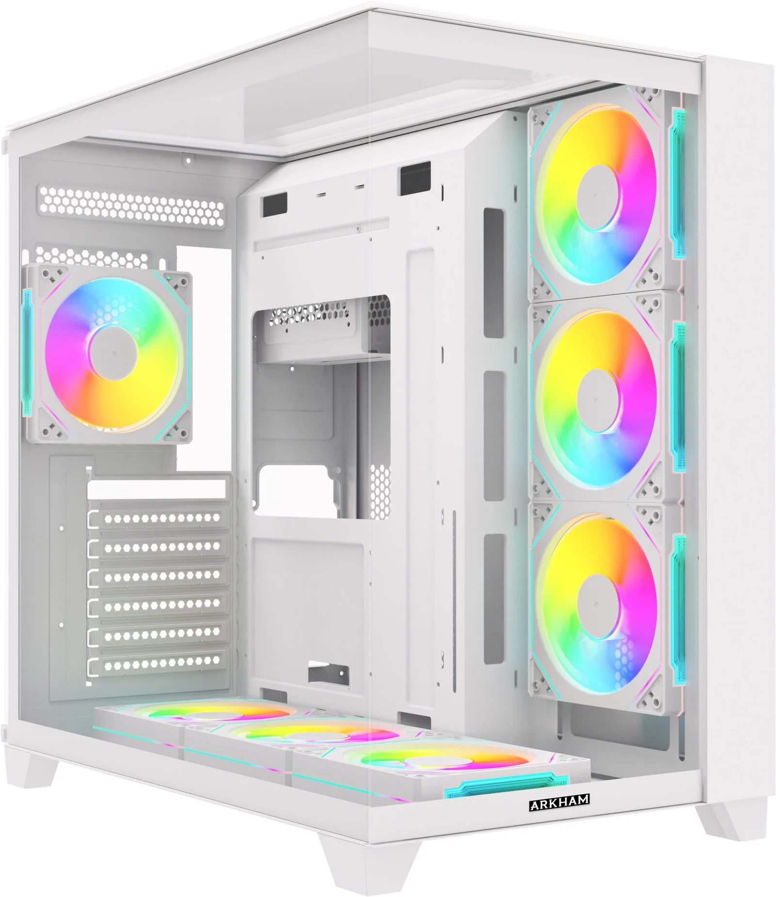 GABINETE ARKHAM MINOR WHITE 7 FAN ARGB ATX
