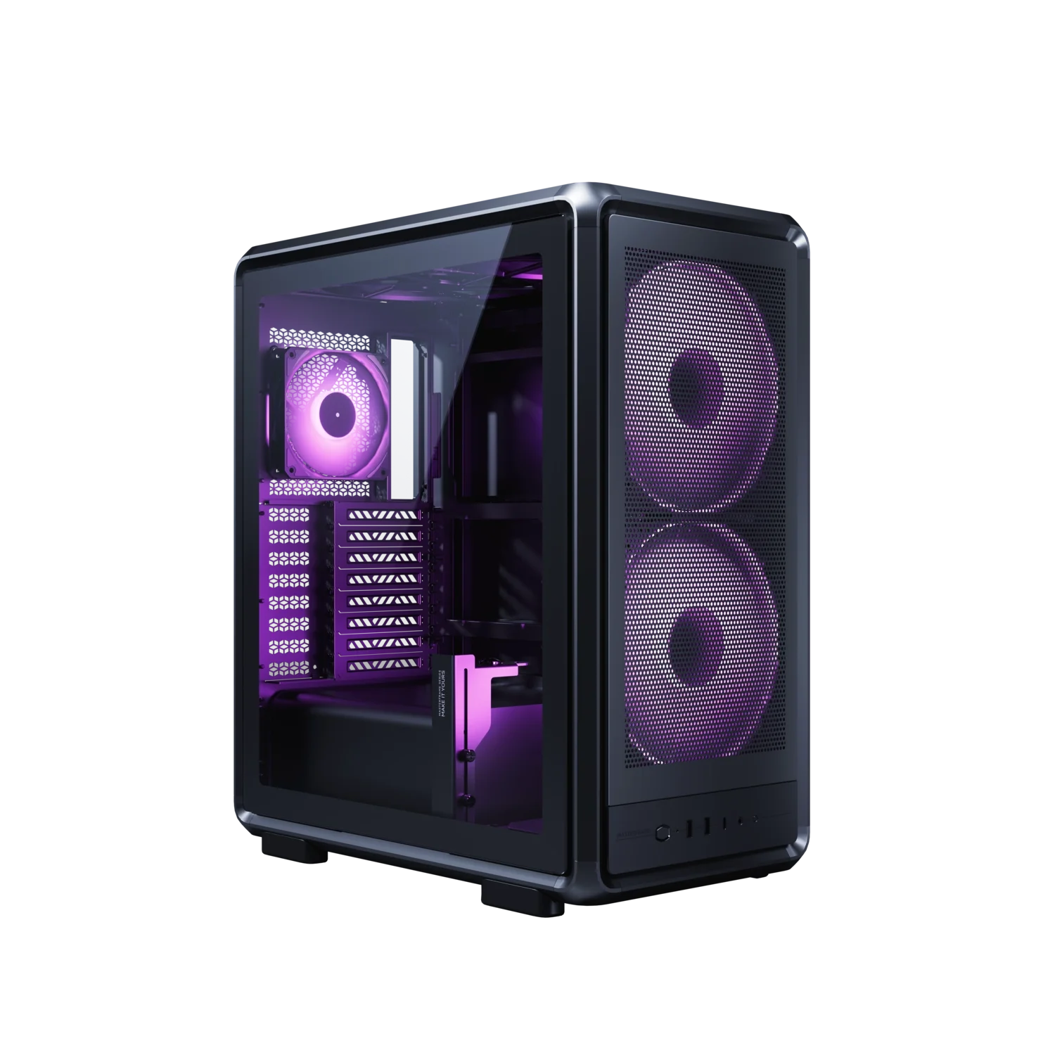 GABINETE COOLER MASTER MASTERFRAME 500 MESH BLACK 3 FAN ARGB
