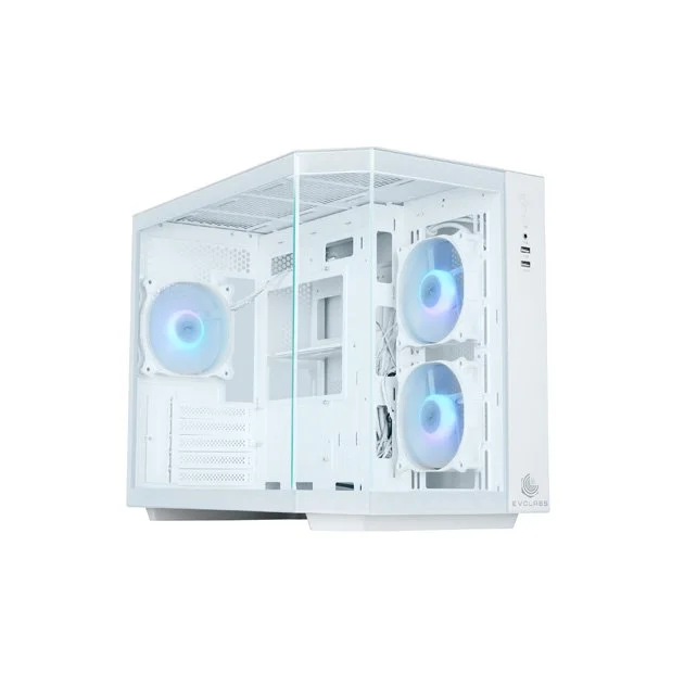 GABINETE EVOLABS PRIMACY WHITE 3 FAN ARGB