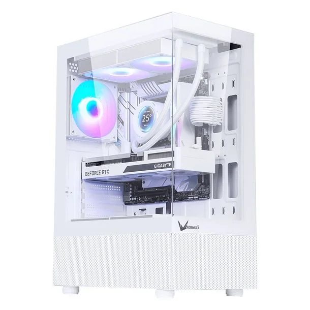 Gabinete Formula V Crystal Z1 White 3 Fan FRGB