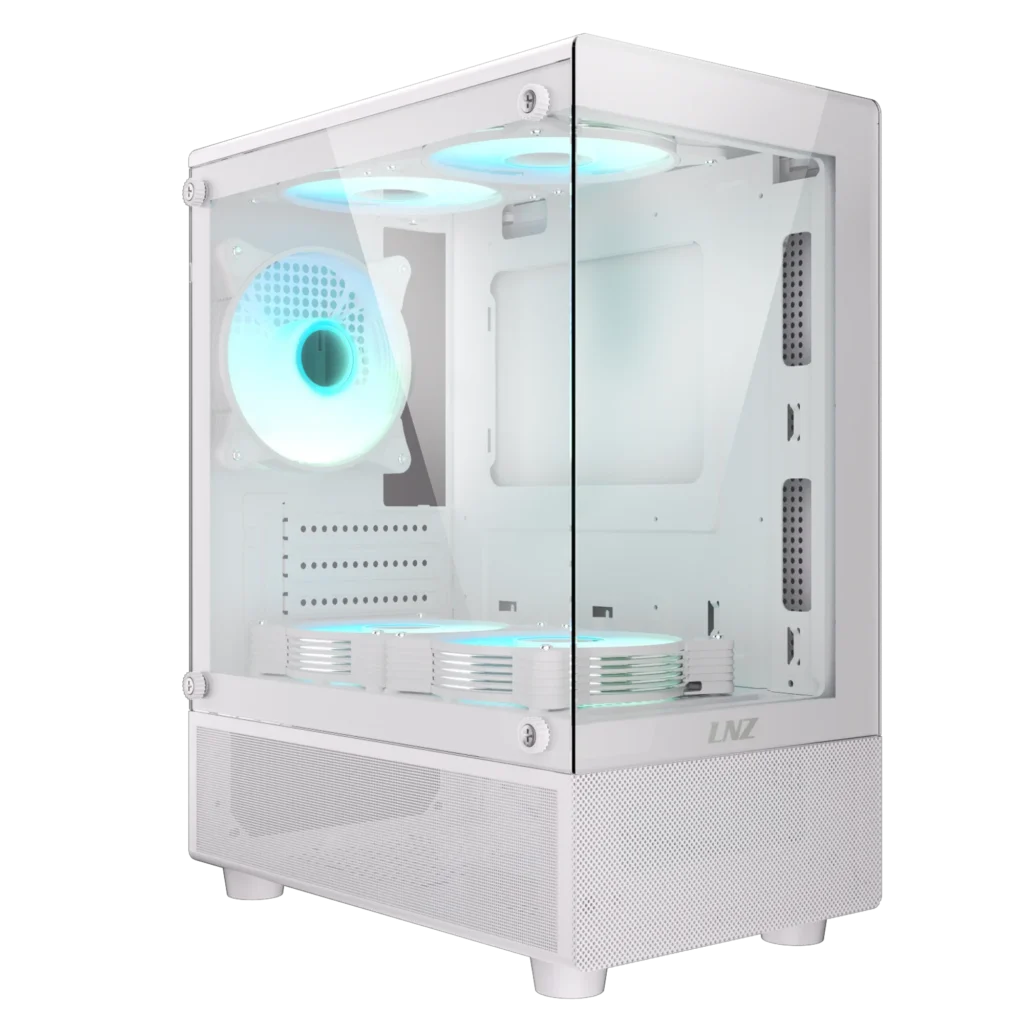 Gabinete LNZ P11 White 5 Fan ARGB