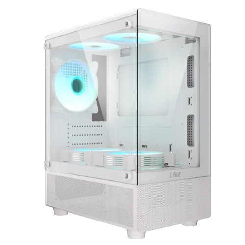Gabinete LNZ P11 White 5 Fan ARGB