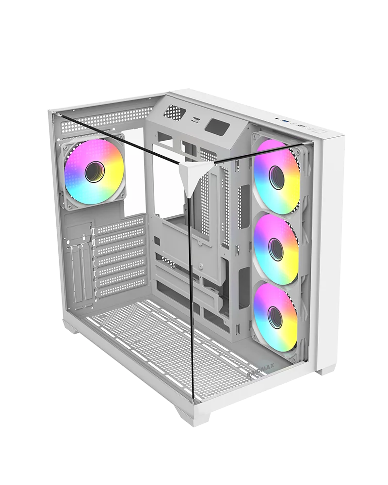 GABINETE RAIDMAX INFINITA I620 FISHTANK WHITE ARGB