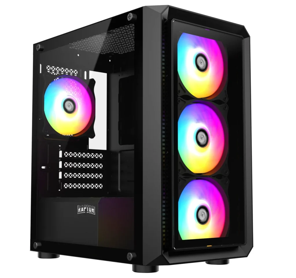 Gabinete Raptor Infinity Glass TG 4 Fan RGB