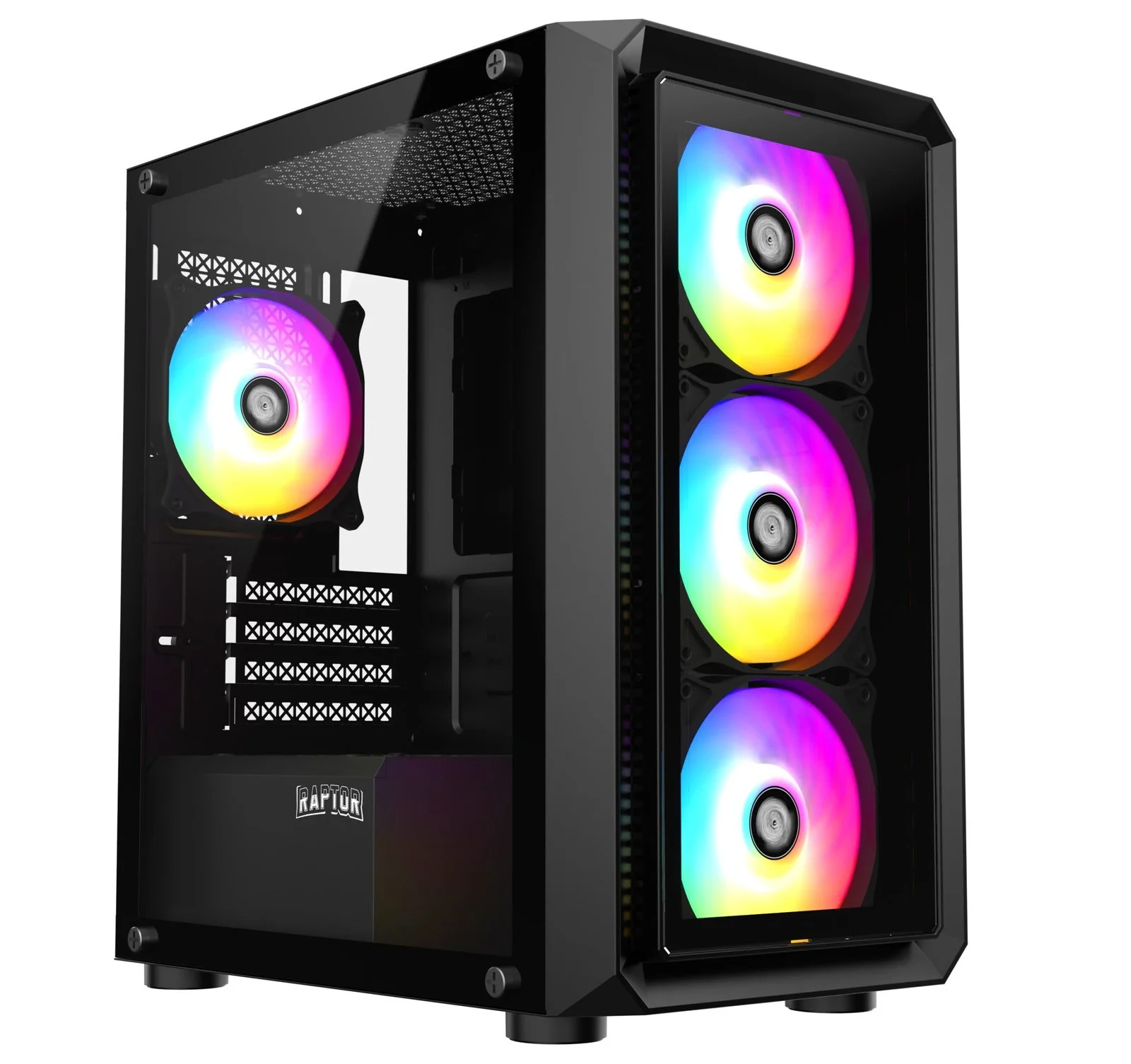 GABINETE RAPTOR INFINITY GLASS TG 4 FAN RGB