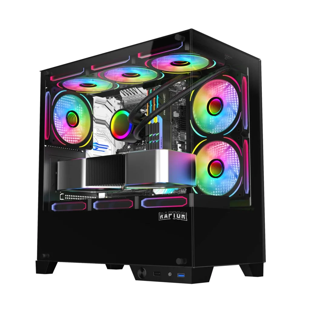Gabinete Raptor Thunder Strike Black 1 Fan RGB