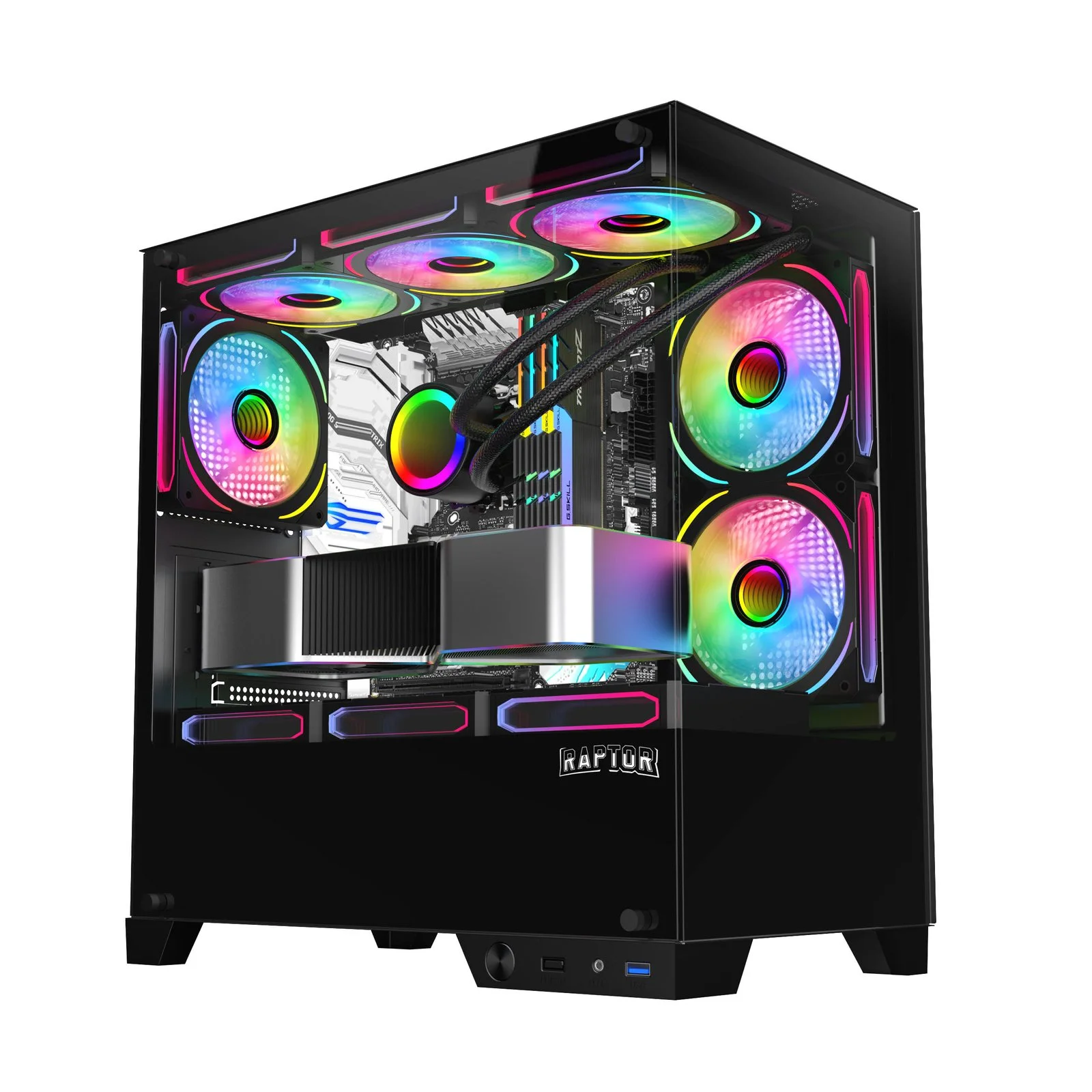 GABINETE RAPTOR THUNDER STRIKE BLACK 1 FAN RGB