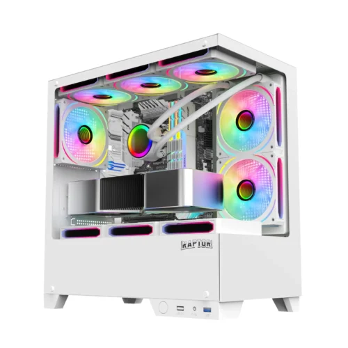Gabinete Raptor Thunder Strike White 1 Fan RGB