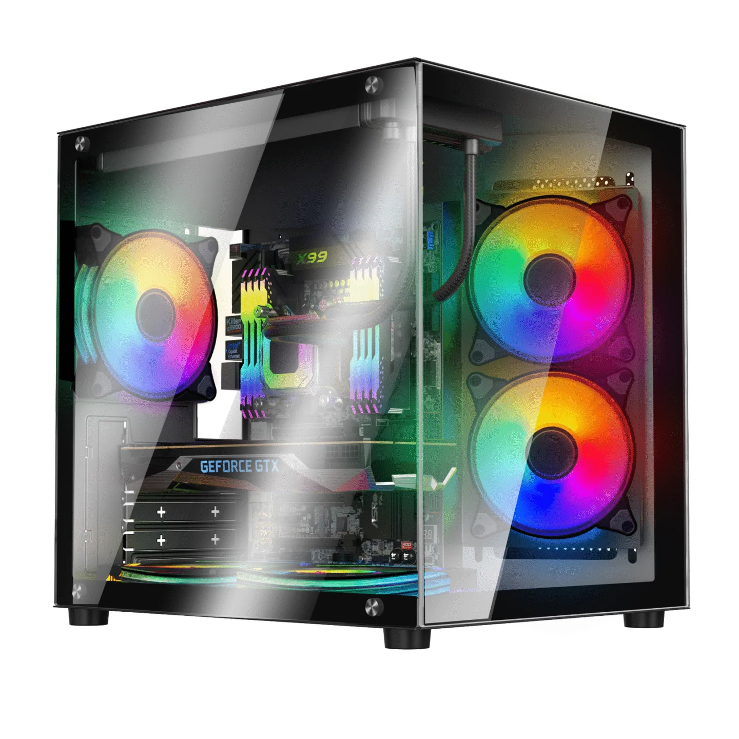 GABINETE SENTEY A8 BLACK 5 FAN ARGB