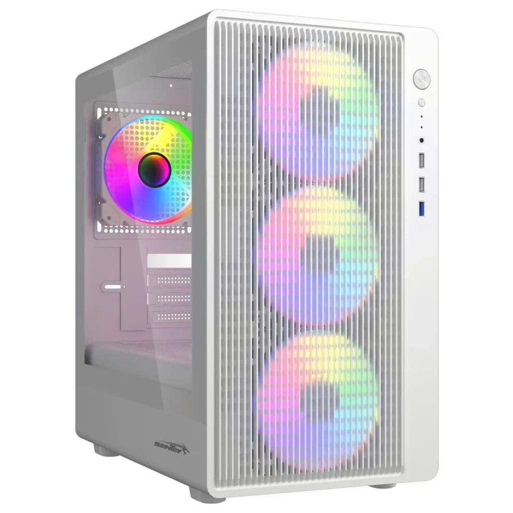 Gabinete Sentey Backfire Mesh White 4 Fan ARGB