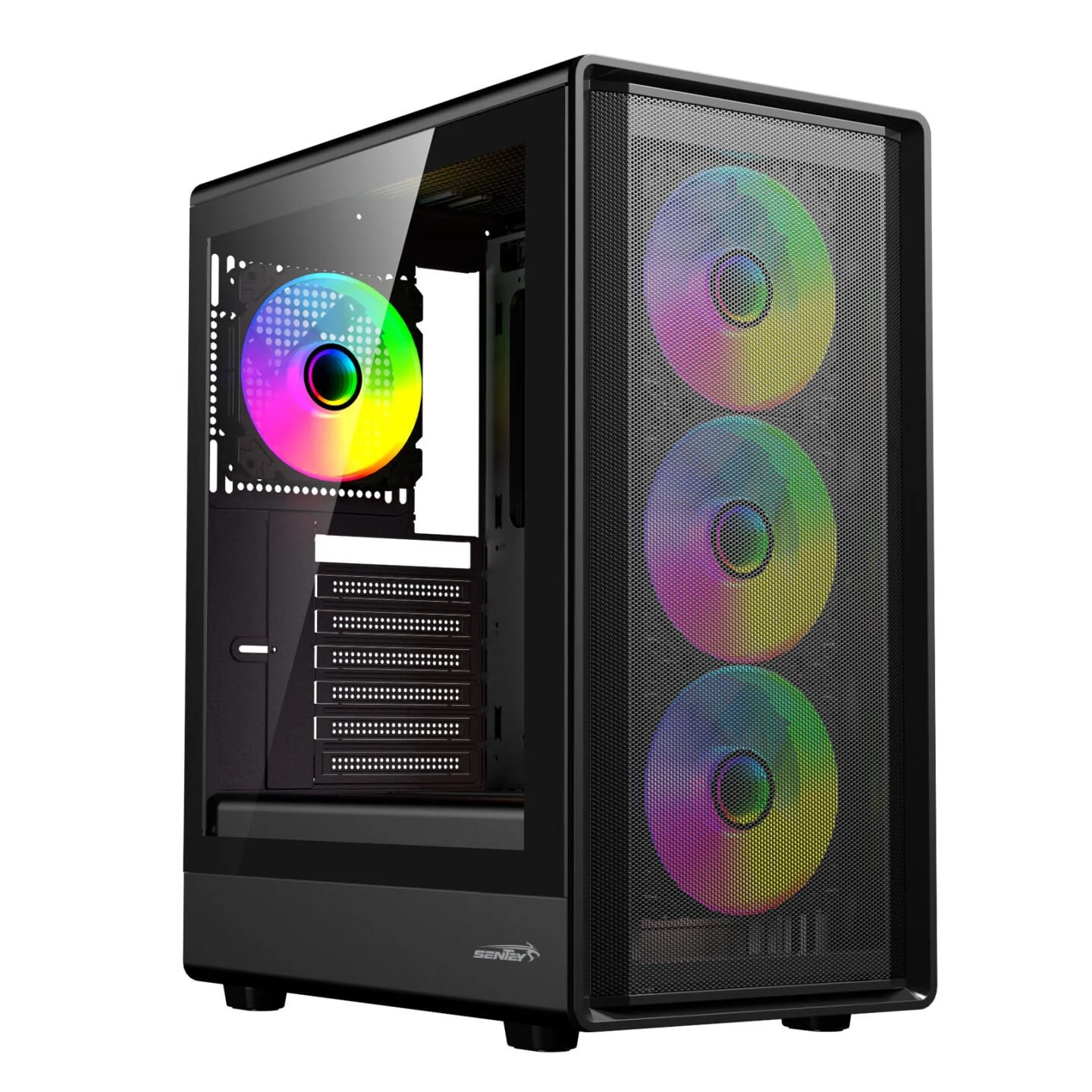 GABINETE SENTEY STREGA M40 MESH BLACK 4 FAN ARGB