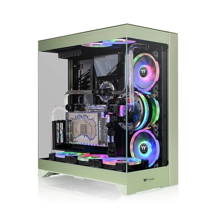 GABINETE THERMALTAKE CTE E550 TG MATCHA GREEN E-ATX