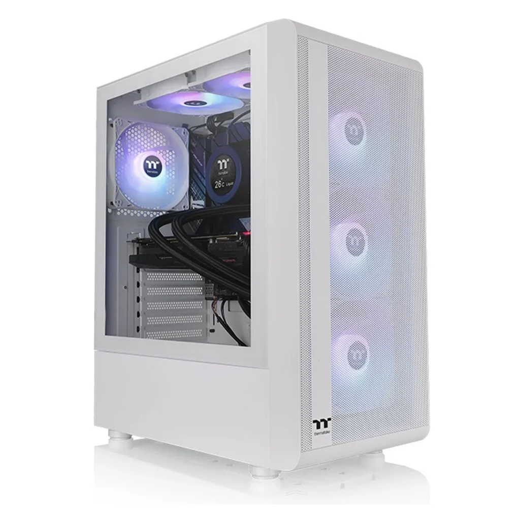 Gabinete Thermaltake S200 Plus Snow White 4 Fan ARGB