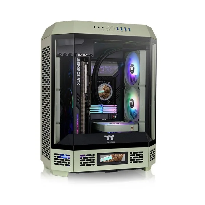 GABINETE THERMALTAKE THE TOWER 600 MATCHA GREEN 2 FAN