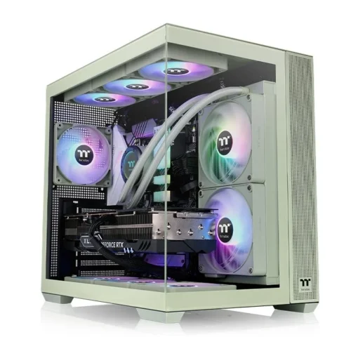 Gabinete Thermaltake View 380 Matcha Green 4 Fan ARGB