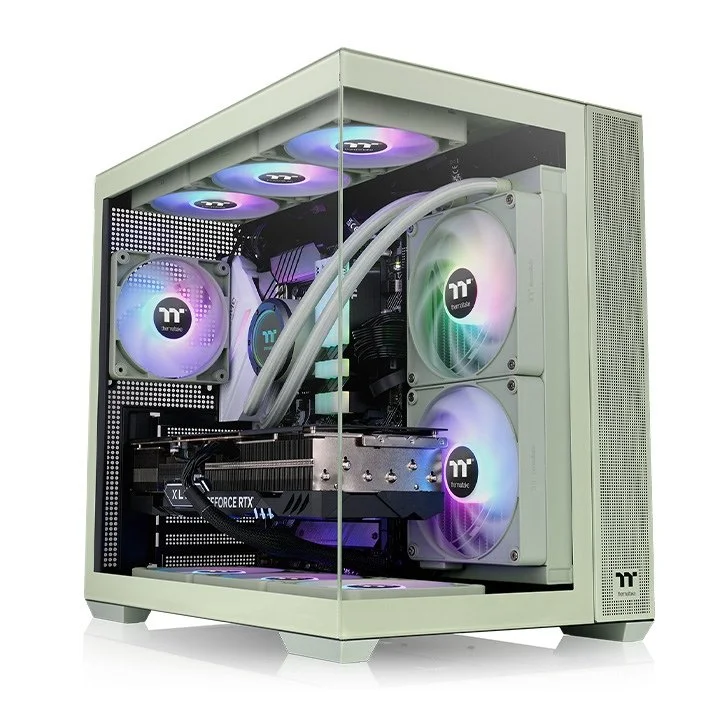 Gabinete Thermaltake View 380 Matcha Green 4 Fan ARGB