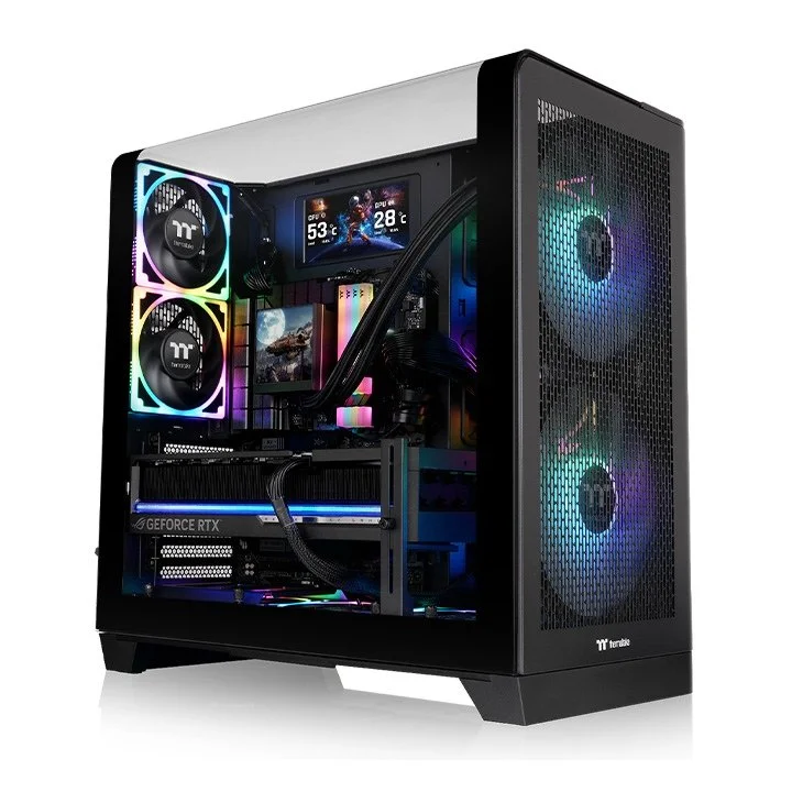 GABINETE THERMALTAKE VIEW 390 AIR CURVO BLACK 2 FAN
