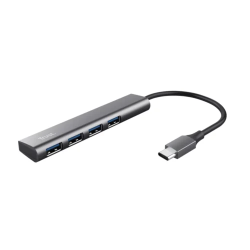 Hub Trust Halyx USB-C a Puertos USB-A 3.2 Gen 1 Aluminio