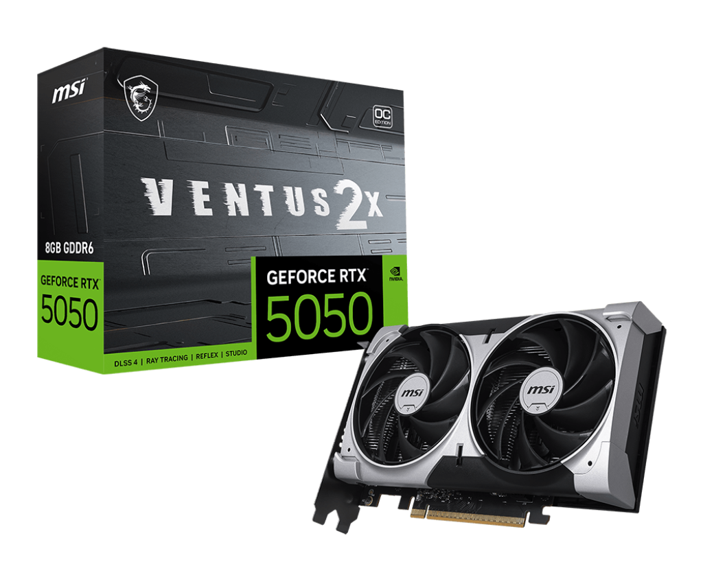 Placa de Video MSI GeForce RTX 5050 8GB GDDR6 Ventus 2X OC