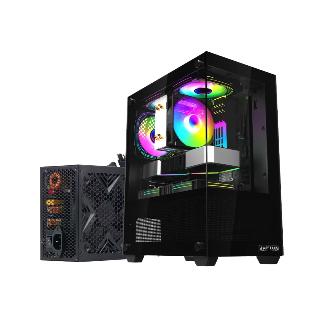 Kit Gabinete Raptor Nova Prime con Fuente Raptor Volt 750W 80+ Bronze