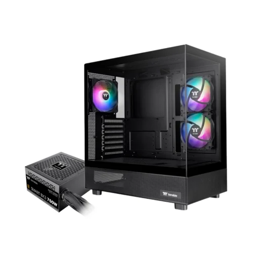 Kit Gabinete Thermaltake View 270 Plus Black 3 Fan ARGB incluye Fuente 750W 80+ Bronze