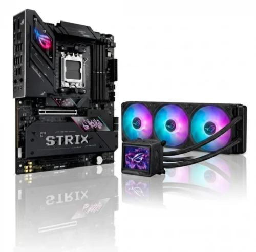 Kit Mother Asus ROG Strix B850-E Gaming WIFI AM5 + Water Cooler Asus ROG Ryujin III 360 ARGB Extreme