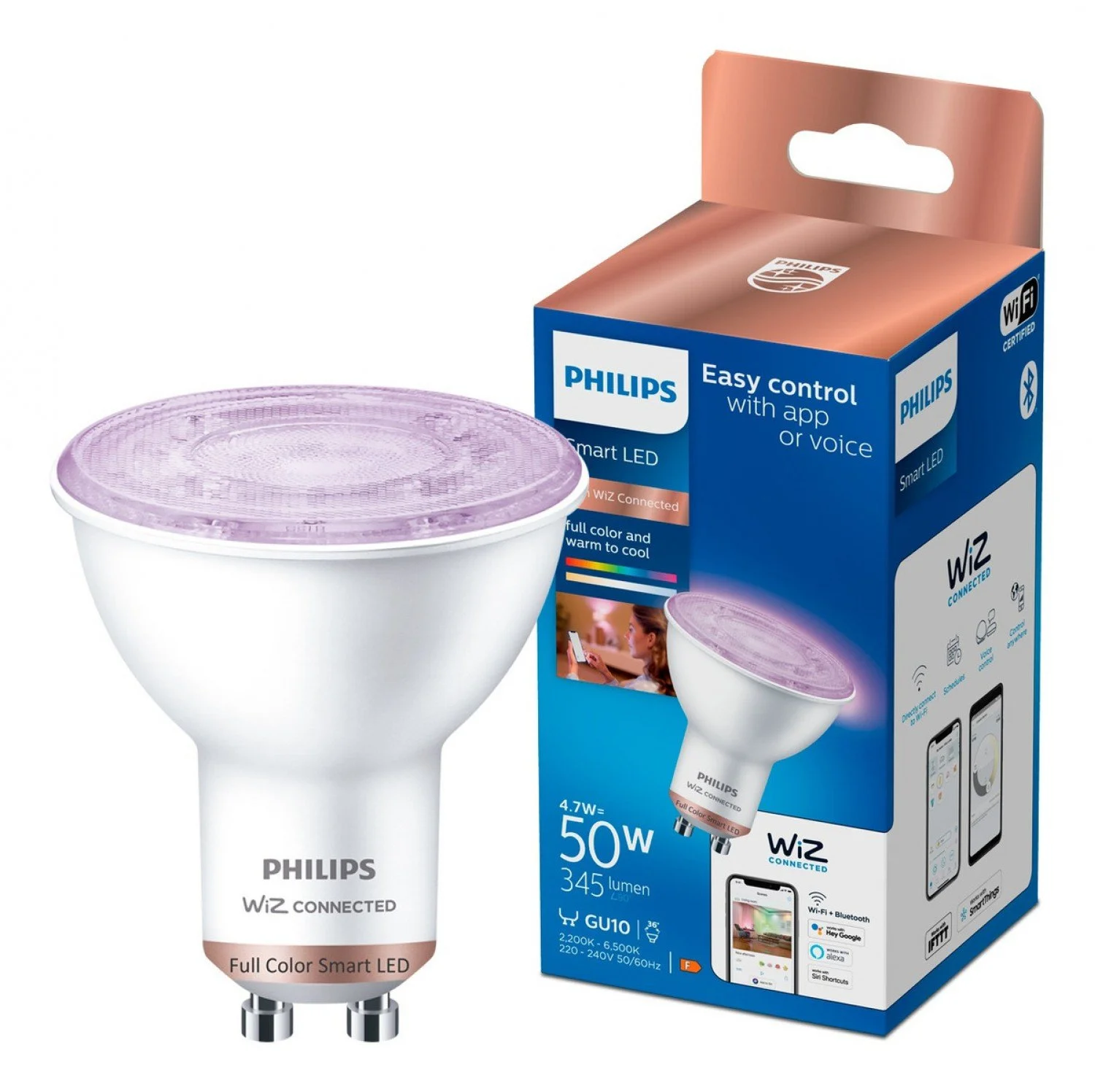 LÁMPARA PHILIPS WFB LED SMART RGB 50W GU10