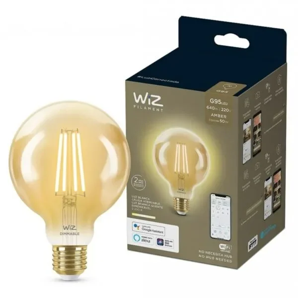 LÁMPARA WIZ LED SMART G95 TW/7W E27 AMBER 6/1PF