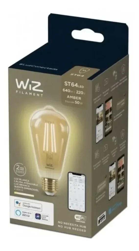 Lámpara Wiz Led Smart ST64 TW/7W E27 Amber 1PF