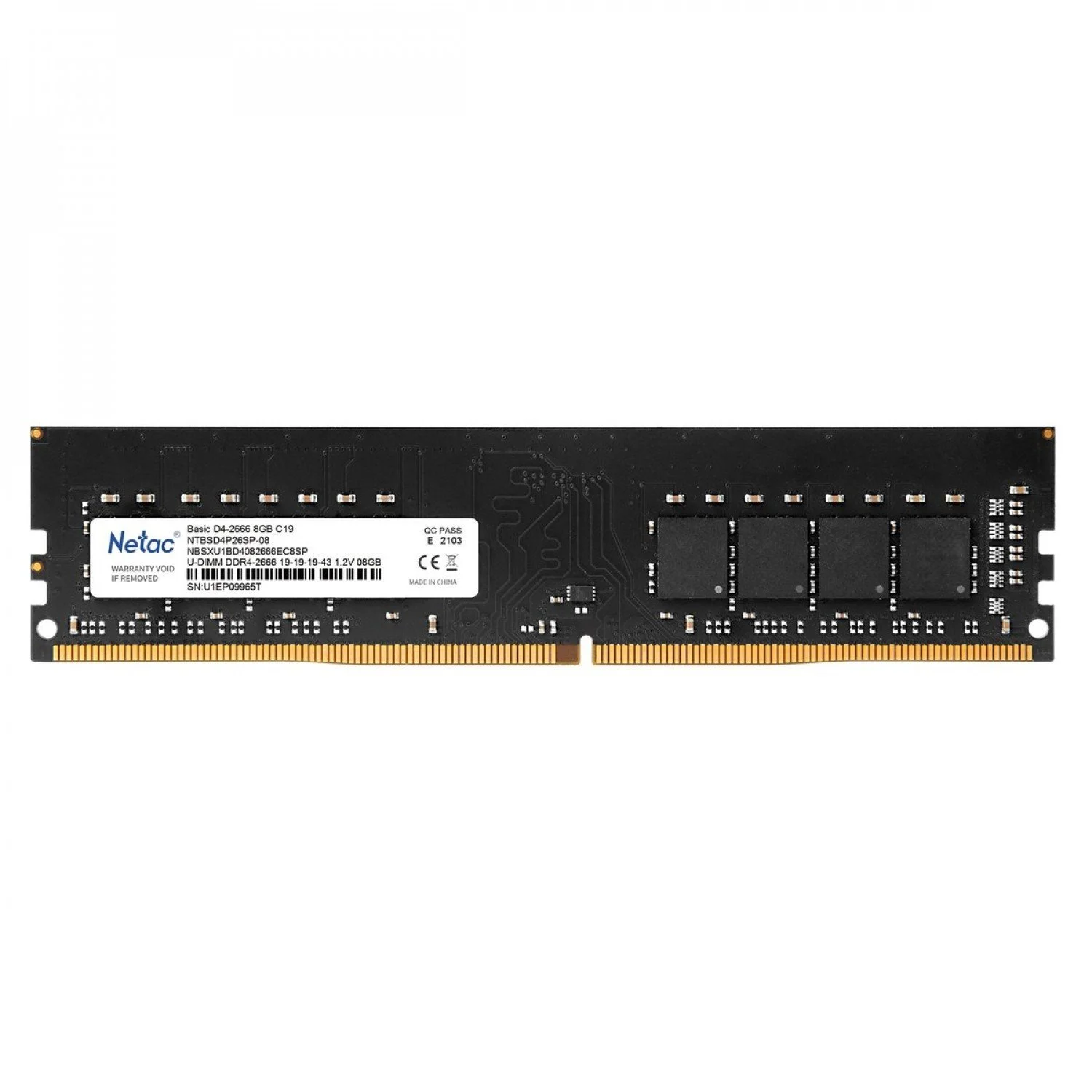 MEMORIA NETAC DDR4 8GB 3200MHZ BASIC
