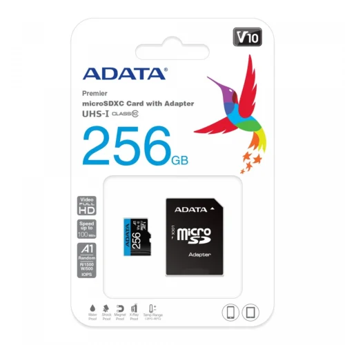 Micro SD Adata 256GB Clase 10
