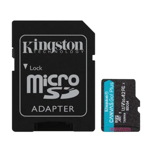 Micro SD Kingston 256GB c/Adap Canvas GO! Plus Gen4 4K Camara Drones