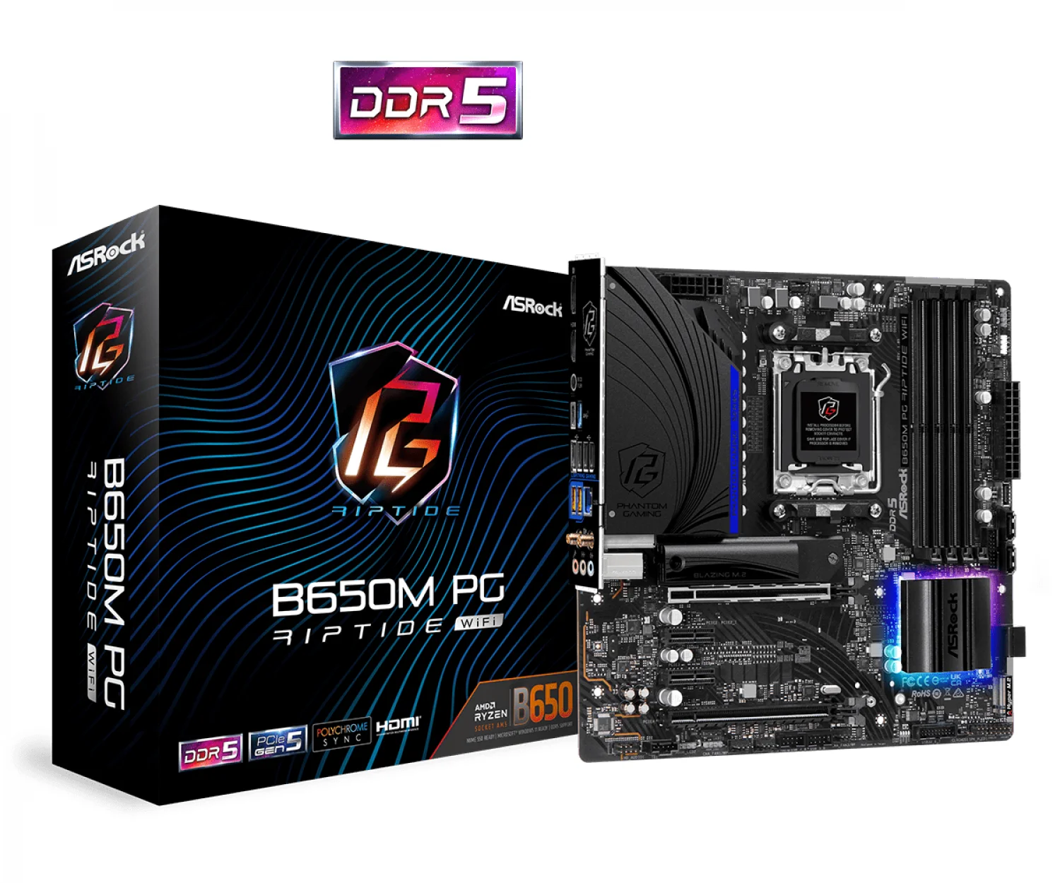 MOTHER ASROCK B650M PG RIPTIDE WIFI AM5
