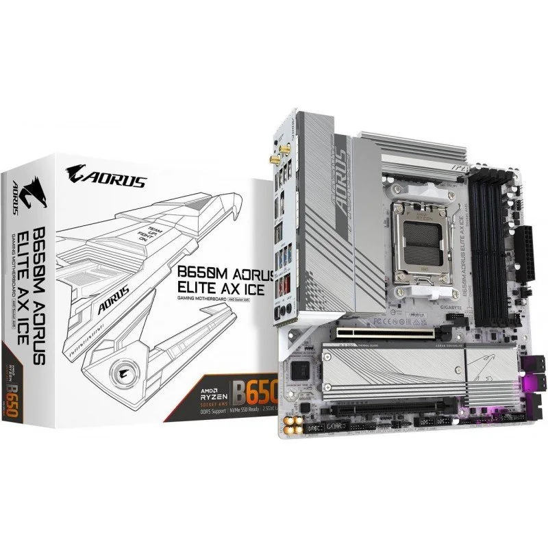 MOTHER GIGABYTE B650M AORUS ELITE AX ICE AM5