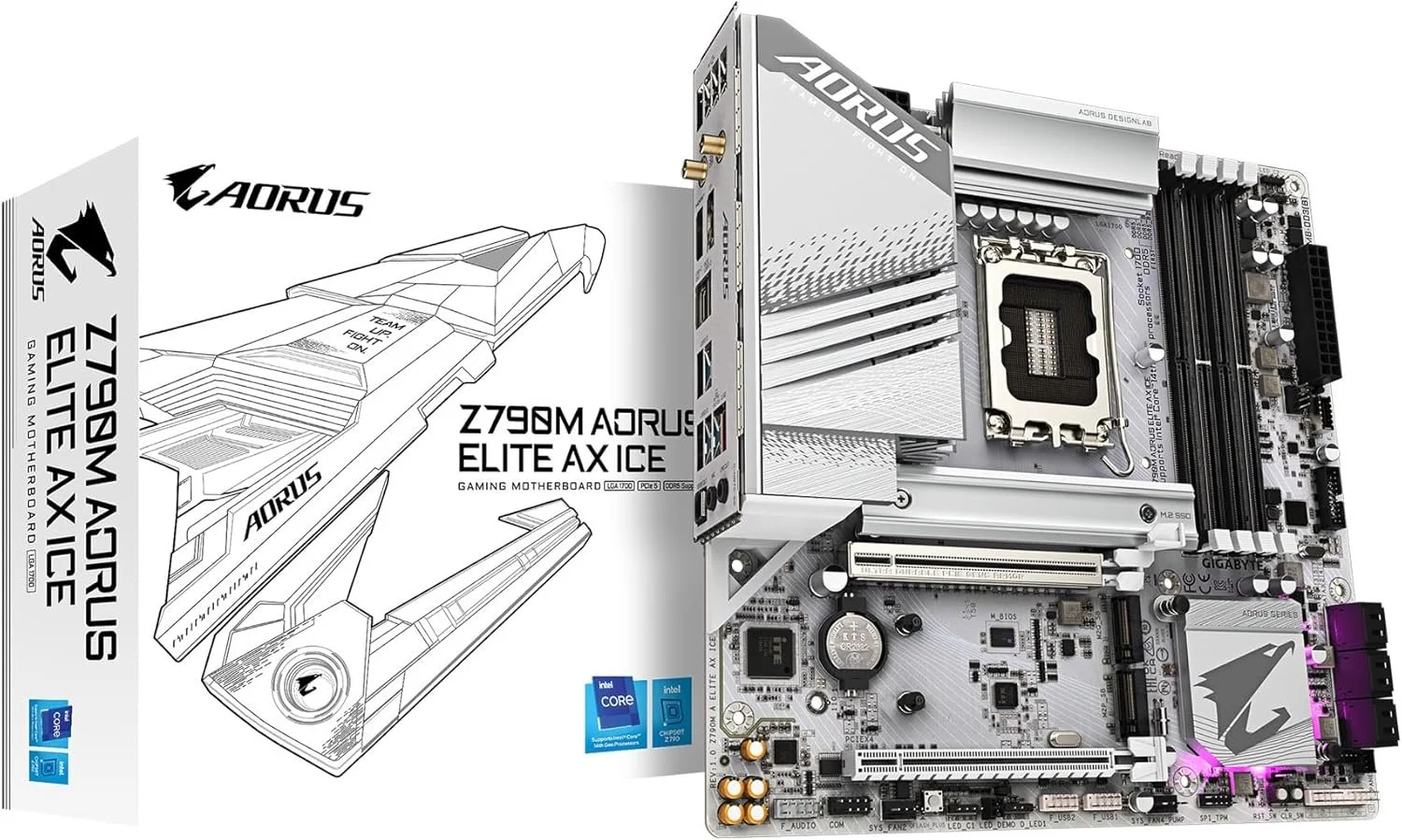 MOTHER GIGABYTE Z790M AORUS ELITE AX ICE