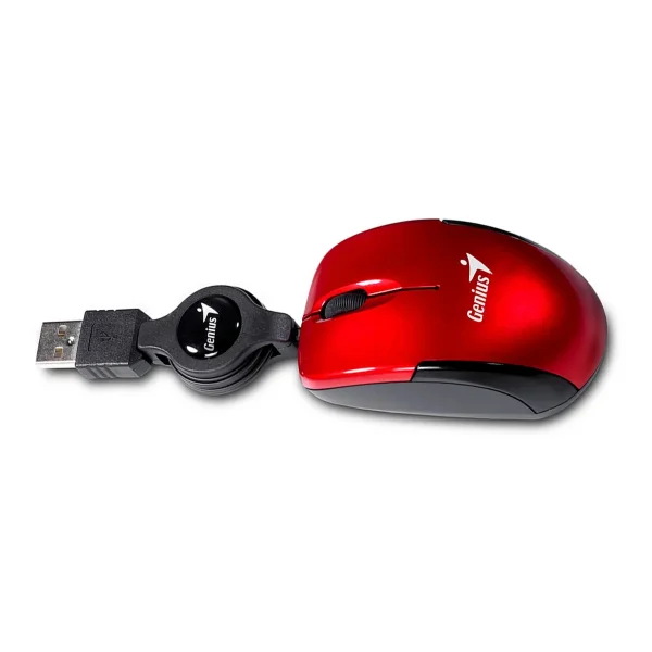 MOUSE GENIUS MICRO TRAVELER RETRACTIL RUBY