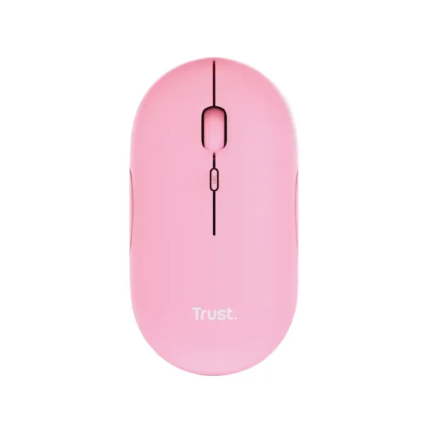 MOUSE TRUST PUCK WIRELESS RECARGABLE ROSA