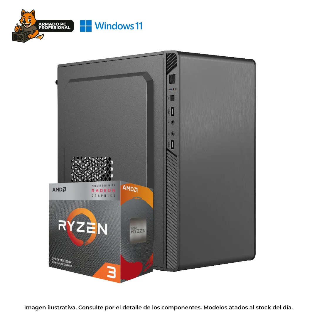 PC RYZEN 3 3200G  8GB RAM  500GB SSD  WIN11  GAMA ENTRADA