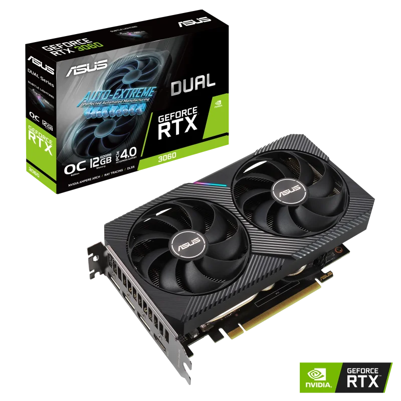 PLACA DE VIDEO ASUS GEFORCE RTX 3060 12GB GDDR6 DUAL OC V2