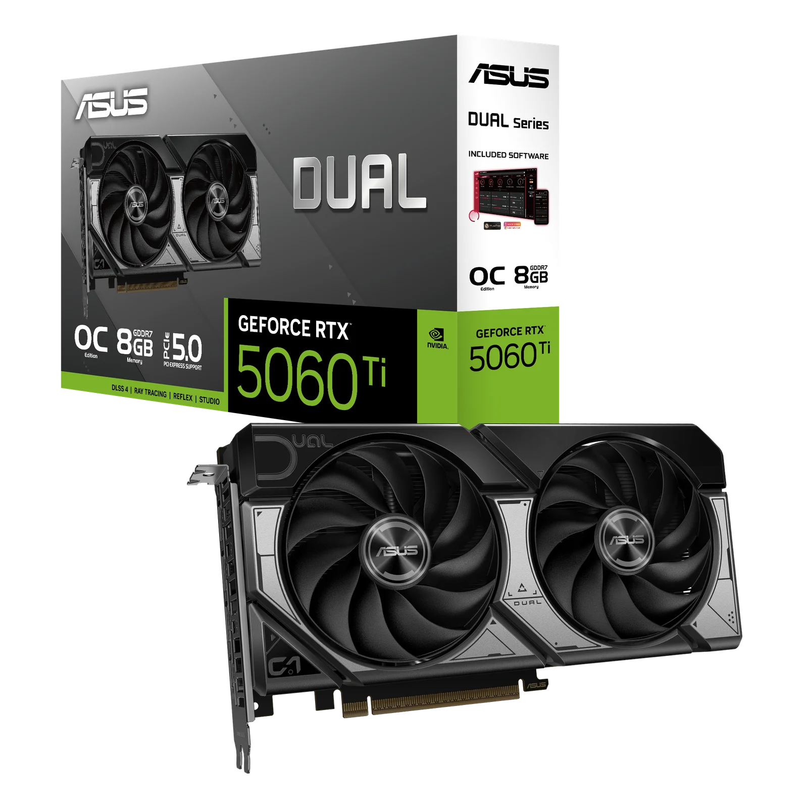 PLACA DE VIDEO ASUS GEFORCE RTX 5060 TI 8GB GDDR7 DUAL OC